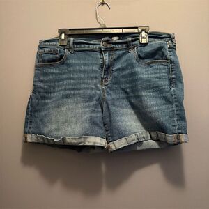 Old Navy Women's Cut-Off Denim Shorts Size 14 Blue Stretch 5-Pocket